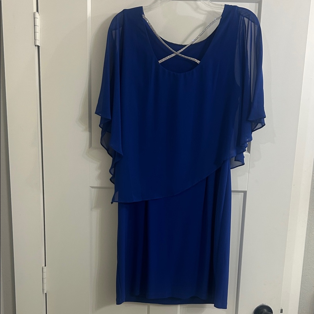 MSK Royal Blue Asymmetrical Dress - Picture 9 of 13
